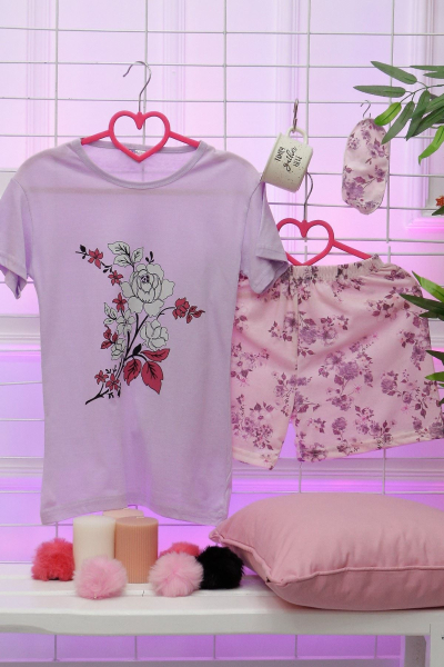 Şortlu Pijama Takımı Lila - 1008.1048.