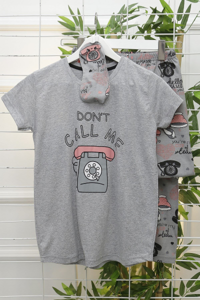 Kadın Pijama Takımı Gri - 2436.1059.