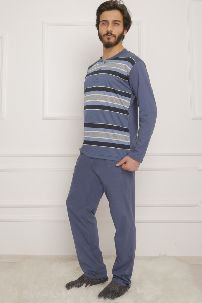 Erkek Pijama Takımı İndigo - 5053.1048.