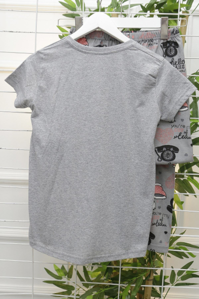 Kadın Pijama Takımı Gri - 2436.1059.