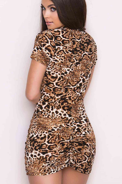 Merry See Leopar Desenli Şık Gecelik