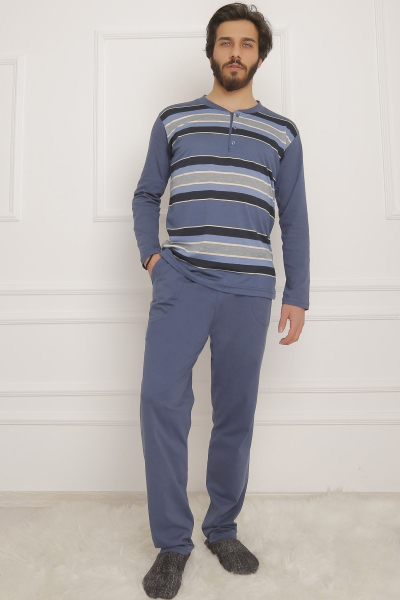 Erkek Pijama Takımı İndigo - 5053.1048.